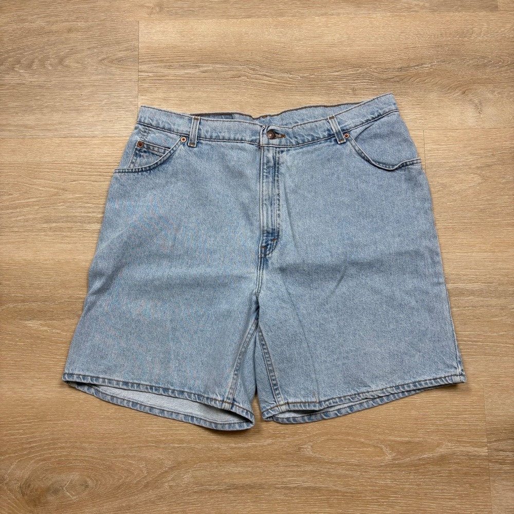 Vintage Levi's 550 Orange Tab Jean Shorts Women's 16 Light Wash